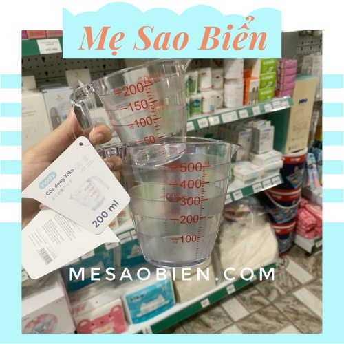 Cốc đong chia vạch Inochi Yoko 200ml/ 500ml