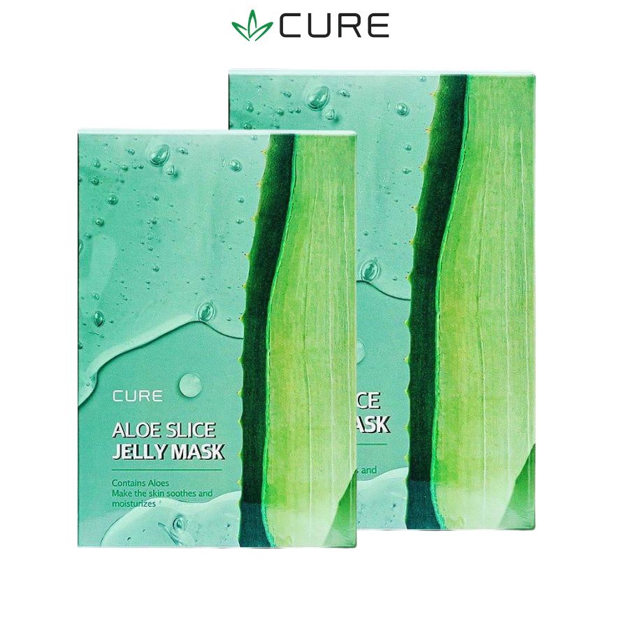 Mặt Nạ Thạch Lô Hội CURE Aloe Slice Jelly Mask Hộp 10 miếng