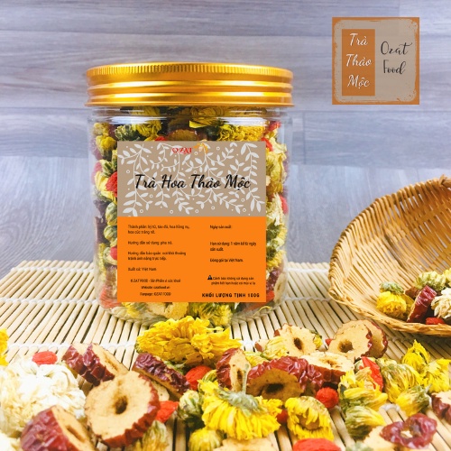 Trà hoa thảo mộc mix nhiều vị 100G - 120G OZAT FOOD tự chọn vị theo phân loại tốt cho sức khỏe