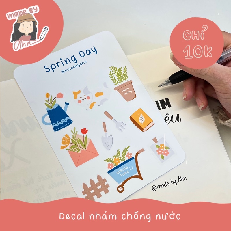 Sticker SPRING DAY - Made by Ahn thiết kế