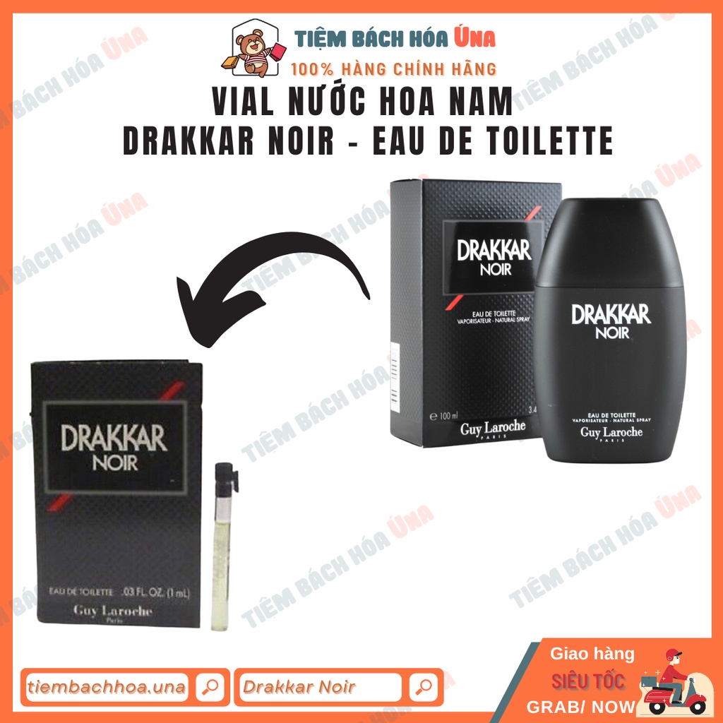 Vial, mẫu thử nước hoa nam Drakkar NOIR - Tiệm bách hóa Ú na