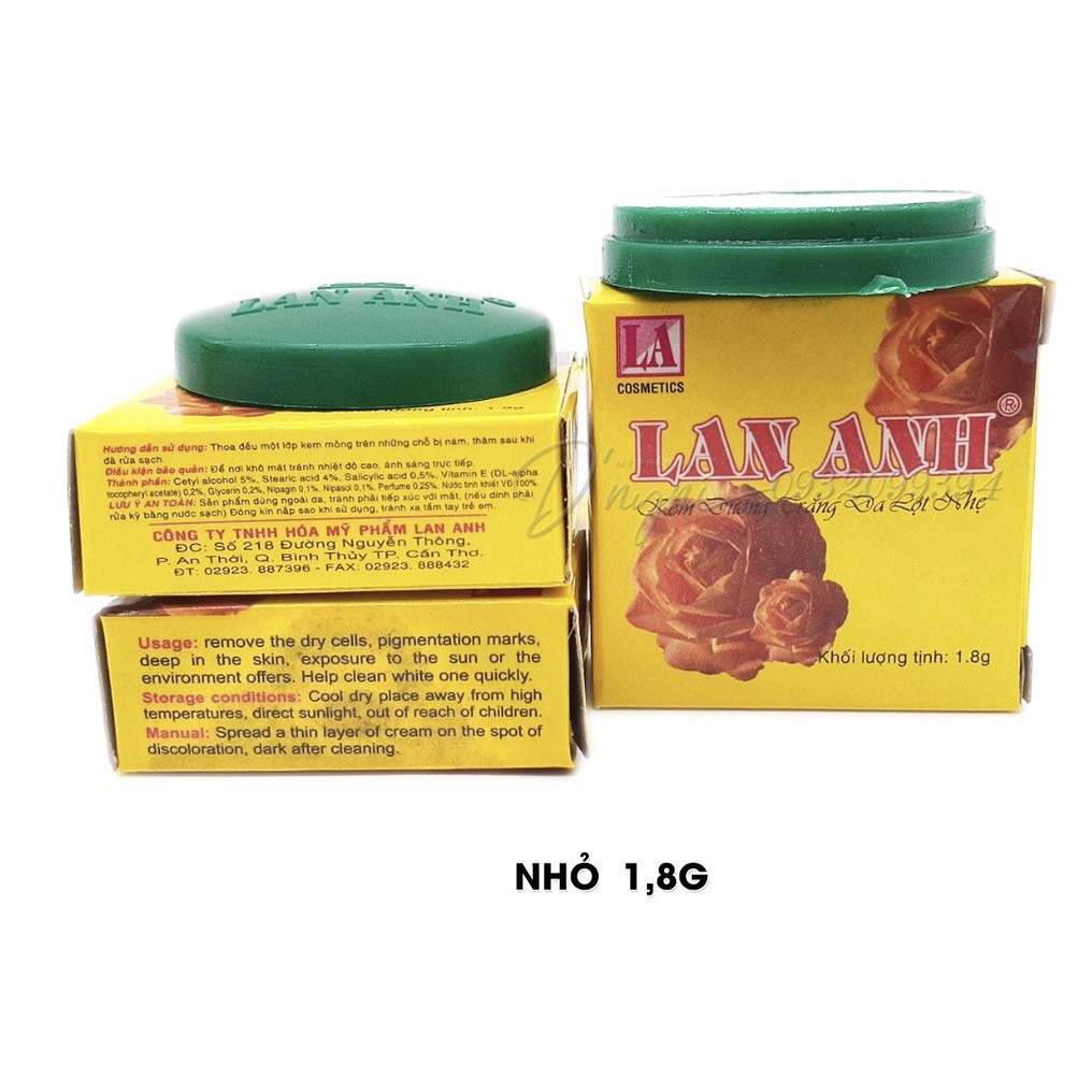 1 Hộp Kem Lan Anh Lột Nhẹ Trắng Da 1,