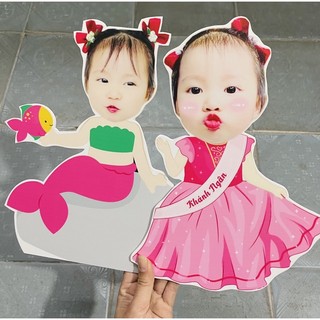 Thiết kế chibi sinh nhật, trang trí sinh nhật bé gái