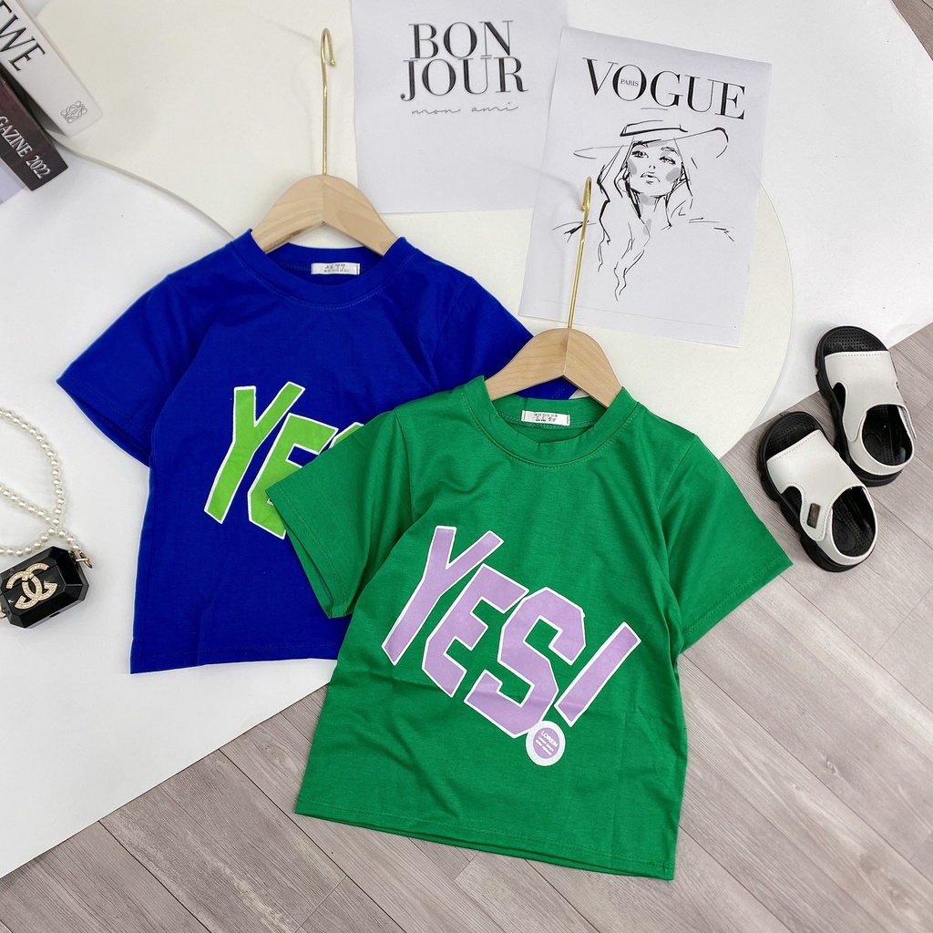 Bộ quần áo hè "Y.E.S" 14-48kg cho bé trai 4-14 tuổi. Thiết kế năng động, thoáng mát. Hàng may kỹ. B59