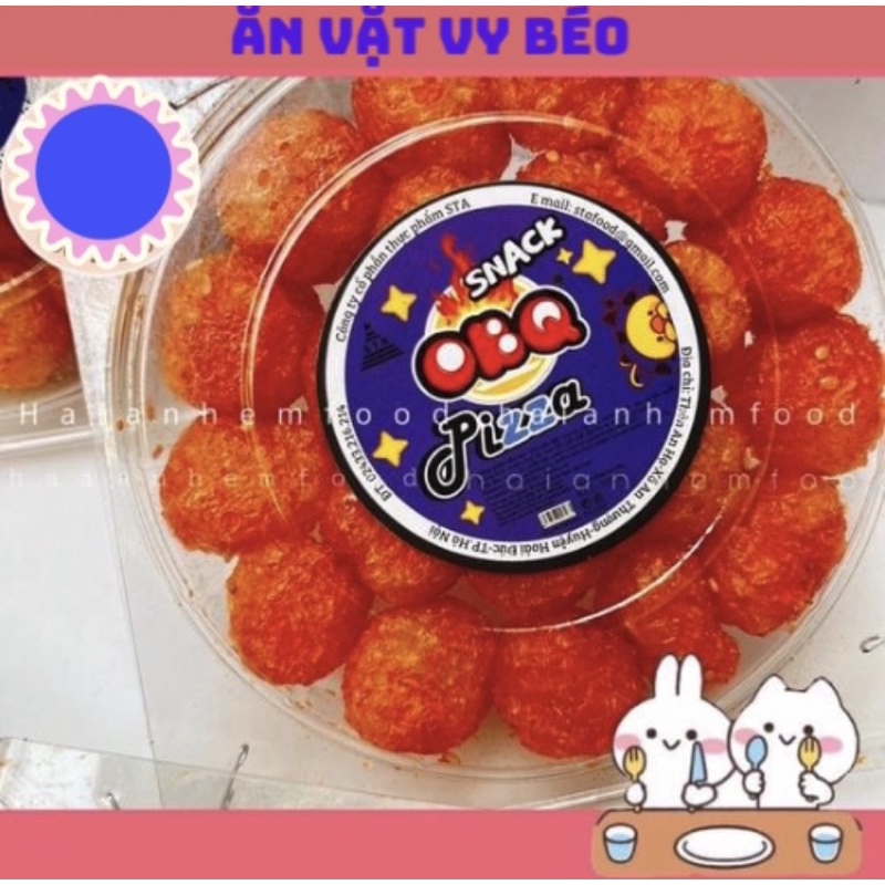 Snack Pizza OBQ Khay Bò Viên cay cay chua chua ngọt ngọt