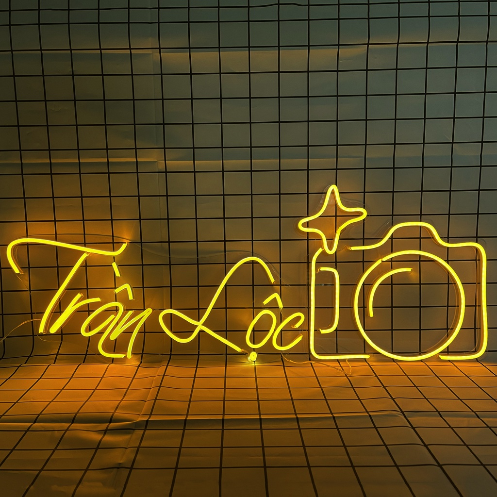 Đèn Led neon theo tên yêu cầu đèn led chữ Decor Trang trí phòng ngủ Dán tường neon light