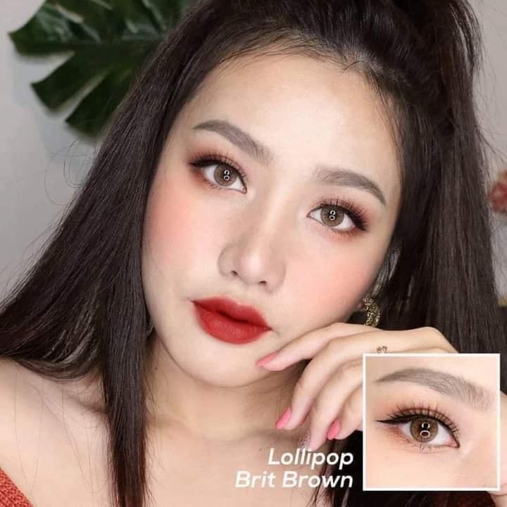 Lens Mắt Kính Áp Tròng Lollipop Giãn Nhẹ Không Độ Tự Nhiên Trong Veo chính Hãng Thái Lan