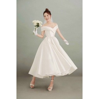 ĐẦM XOÈ BẸT VAI KÈM LÚP NƠ LƯỚI CÀI TÓC