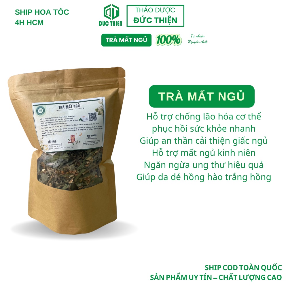 Trà Mất Ngủ - Dành Cho Người Mất Ngủ Kinh Niên, Ngủ Không Sâu Giấc, Điều Hòa Khí Huyết