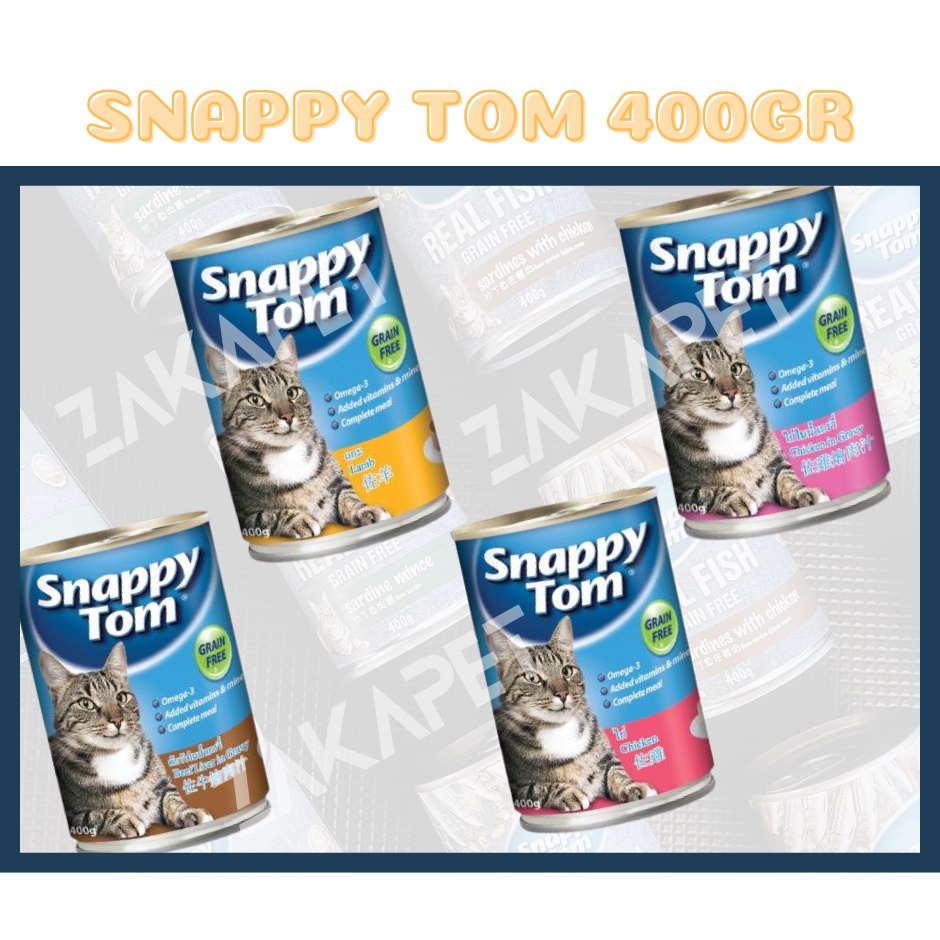Pate mèo SnappyTom lon 400g - Mua 4 tặng 1