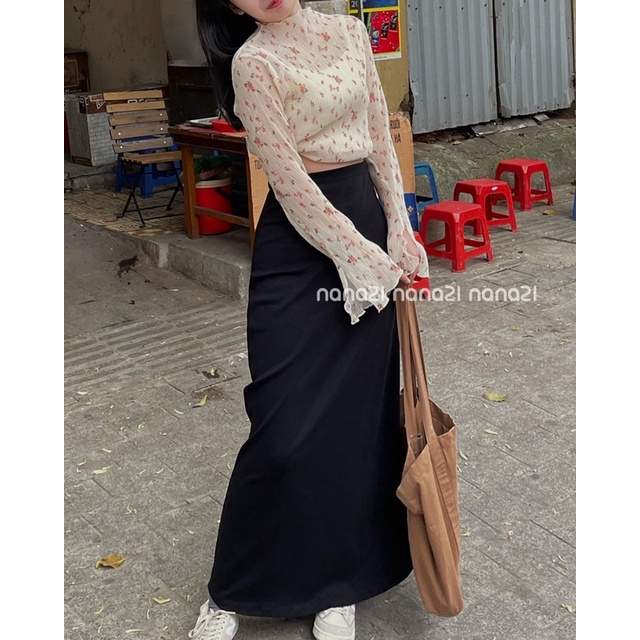 Chân váy thun trơn dáng dài Nana21 Nanastore21
