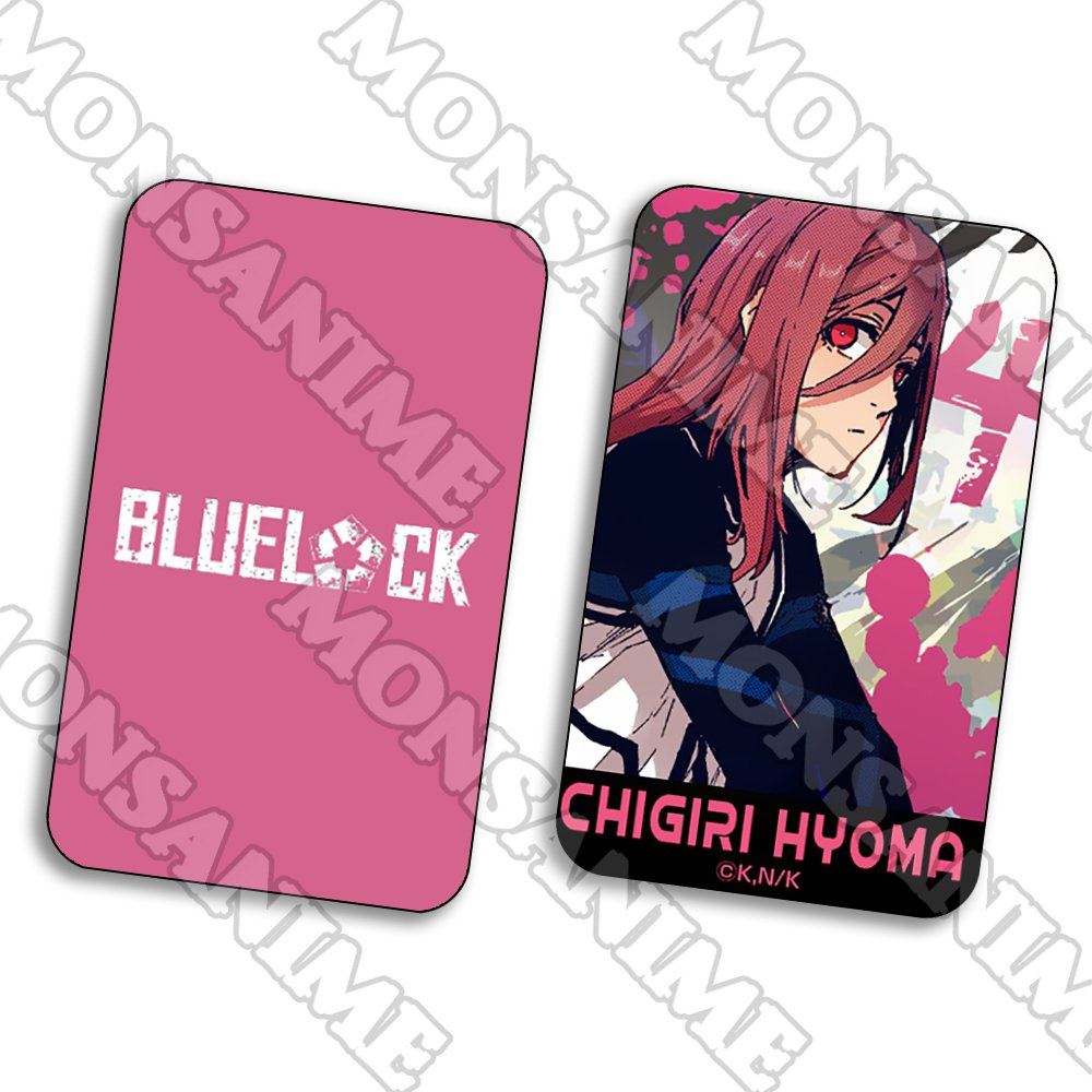 Ảnh card bo góc BLUE LOCK ver MỘT MÀU chibi manga thẻ bo viền 5*8cm sưu tầm xinh xắn