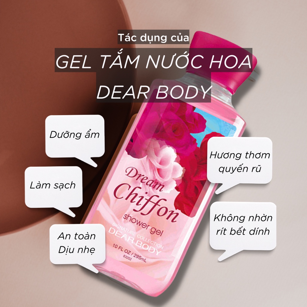 Sữa tắm nước hoa DEAR BODY Shower Gel 295ml MixASale