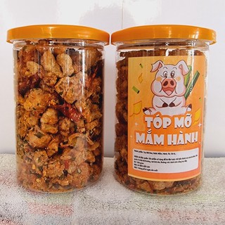 Tóp mỡ chiên giòn sốt mắm hành thơm ngon hủ 600ml 200g - h foods