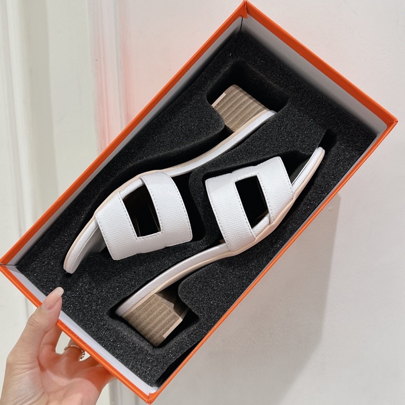 Dép HM da sần gót 5p hàng QCCC đẹp