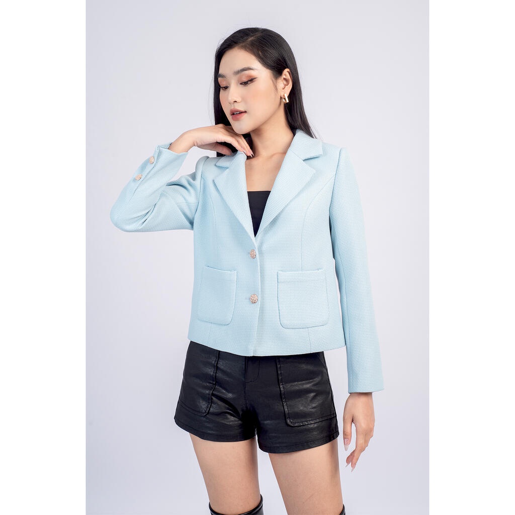 Áo vest cổ hai ve, dáng suông MMOutfit AV0822042