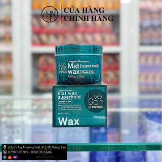 Wax, Sáp vuốt tạo kiểu tóc Livegain Premium Mat Wax Super Hold 120ml dạng cứng tóc, giữ nếp mạnh