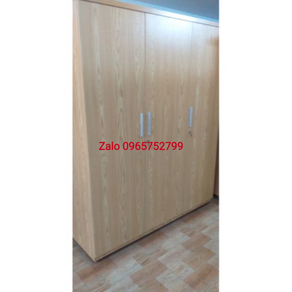 Tủ áo gỗ ép phủ melamin 1m6x2m - màu sồi