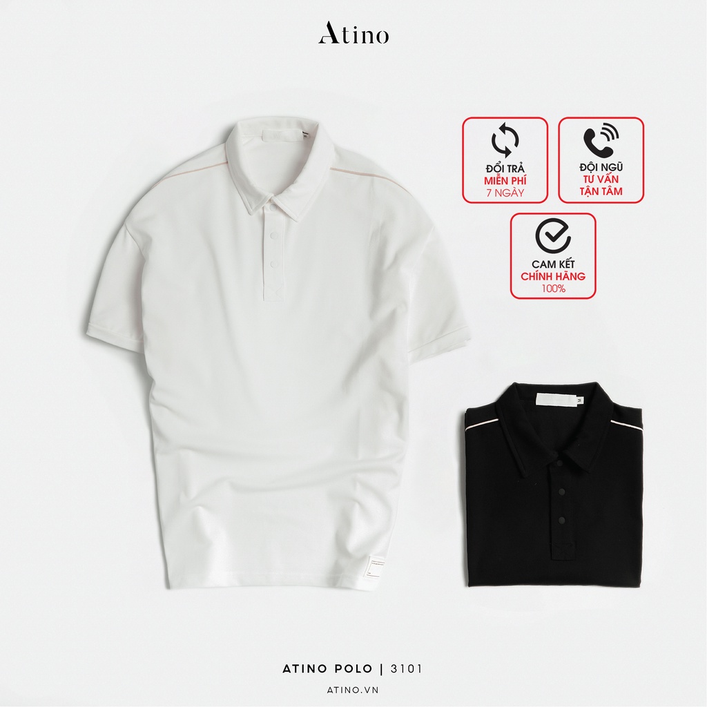 Áo Polo Nam ATINO vải cá sấu Cotton thoáng mát trẻ trung chuẩn form regular PL2.3101