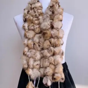 Khăn Choàng Lông Thỏ Dài Màu Cầu Vồng Thoải Mái Ấm Áp Hợp Thời Trang Cho Cặp Đôi