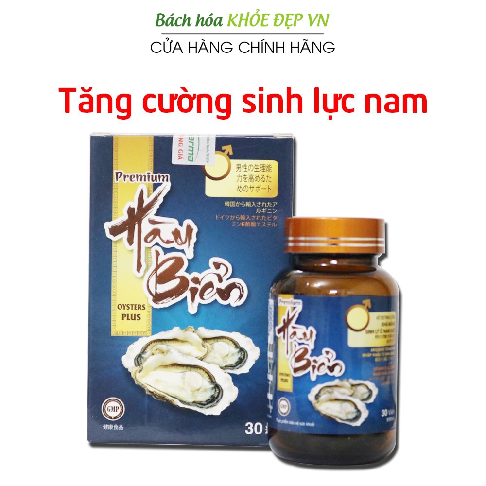 Viên uống bổ thận, tăng cường sinh lực sinh lý nam giới, kéo dài thời gian - Chai 30 viên [Hàu Biển Oysters Plus]