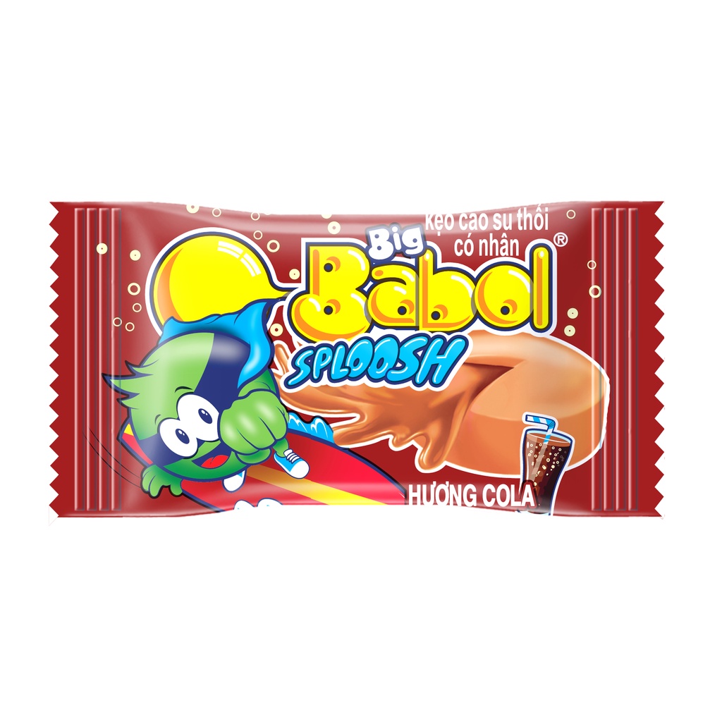 Kẹo Cao Su thổi có nhân Big Babol Sploosh (Hũ 74 viên)