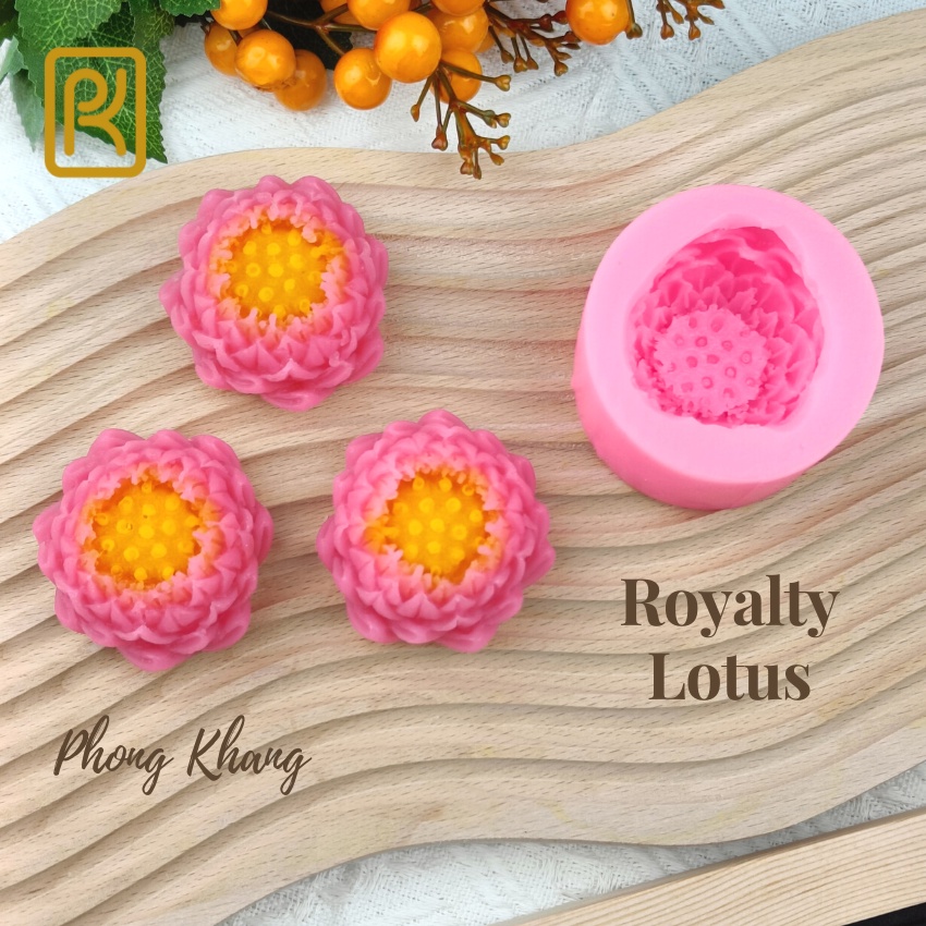 Khuôn silicon 4d Phong Khang làm rau câu hoa sen hoàng gia