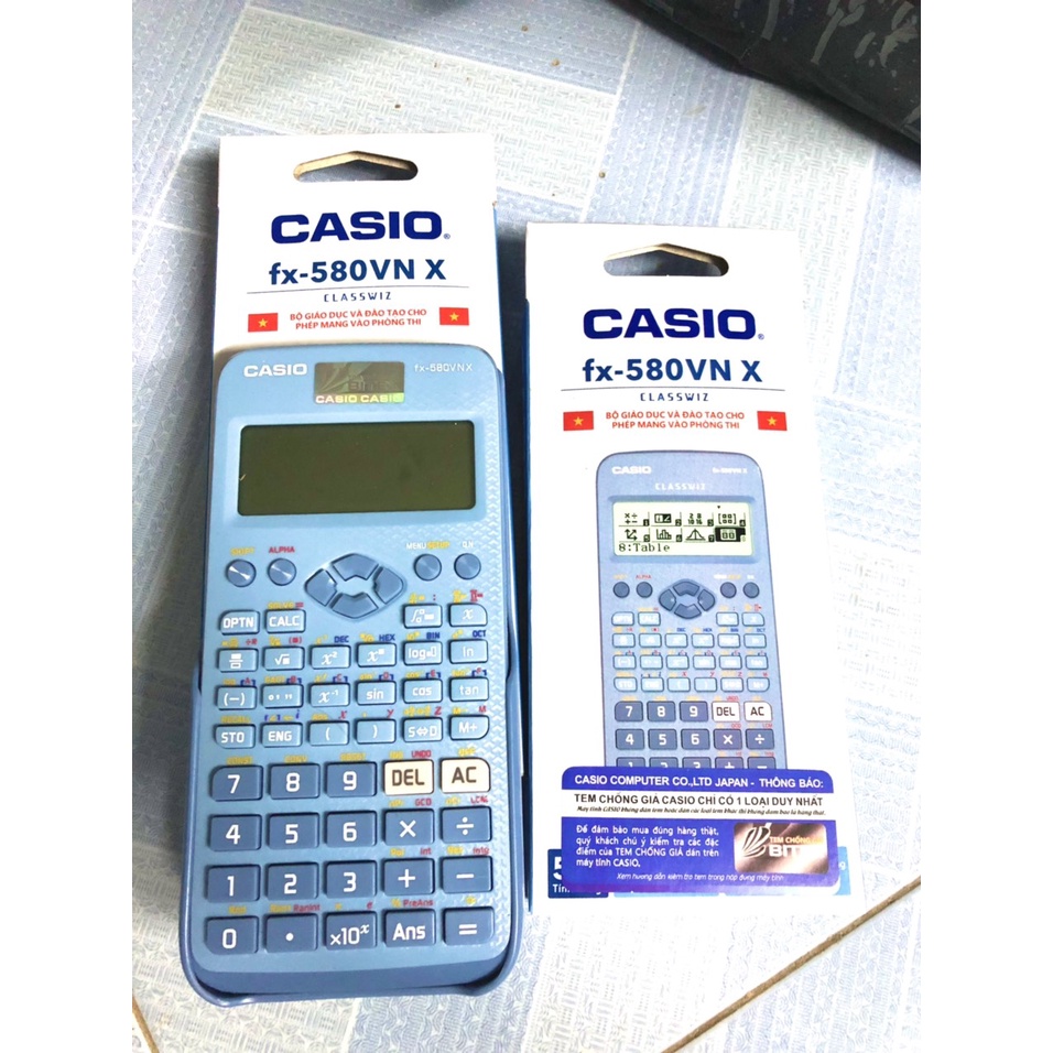 Máy tính cầm tay Casio 580vnx, máy tính cầm tay CASIO FX 580 VNX hàng Thái Lan, máy tính 580 VNX bảo hành 1 năm, 580vnx
