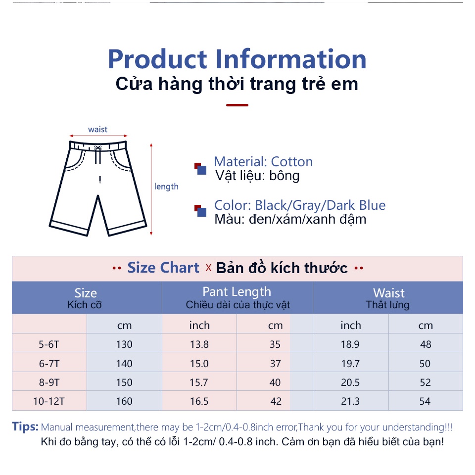 LJMOFA Quần Short Cotton Thấm Hút Mồ Hôi Cho Bé Trai 5-12 Tuổi