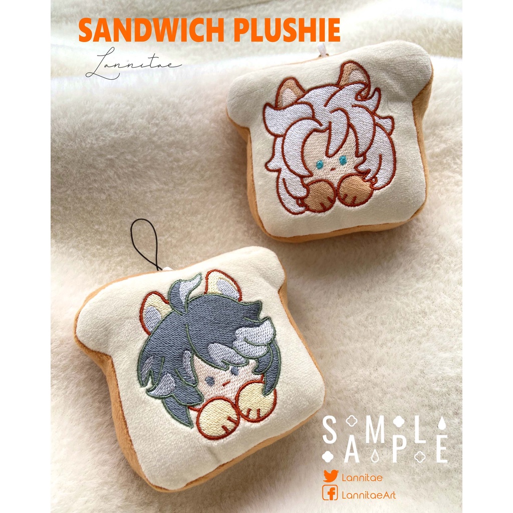 Plushie nhồi bông bánh mỳ sandwich nhân vật Genshin Impact