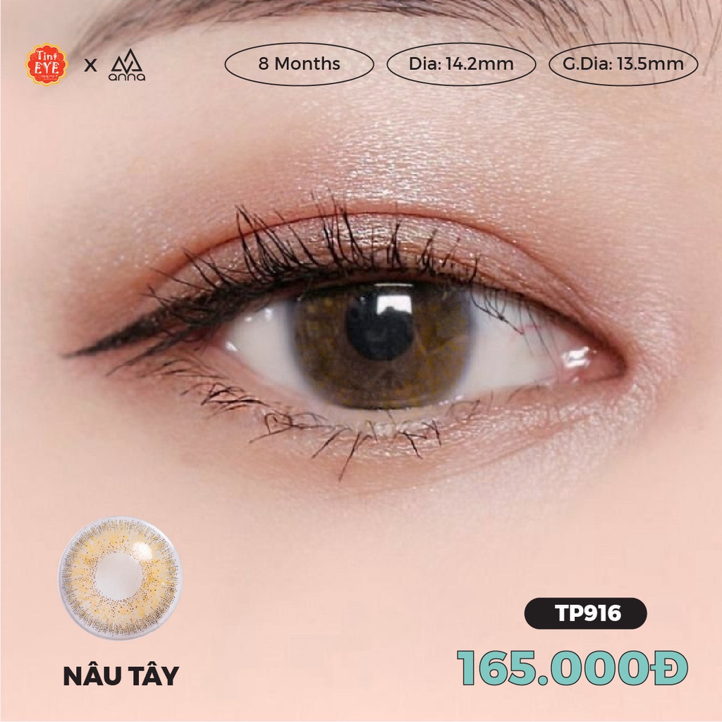Kính áp tròng có màu 8 tháng TINTEYE CONTACT LENSES số 1 Hàn Quốc độ cận tới 5 độ (1 đôi)