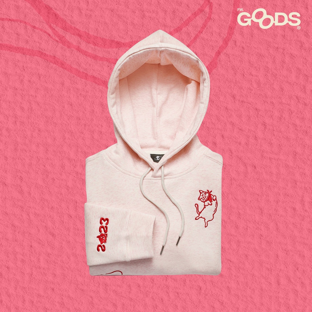 Fernweh/Fw.goods - Lita Pink Hoodie - Áo khoác chui đầu màu xám hồng | BigBuy360 - bigbuy360.vn