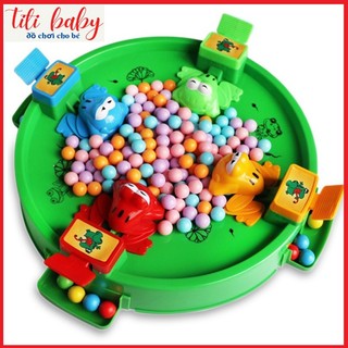 Bộ đồ chơi ếch ăn bi, vui nhộn, chất nhựa an toàn cho bé luyện nhanh tay nhanh mắt