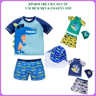 Sét bộ đồ bơi bé trai size 8-22kg cao cấp