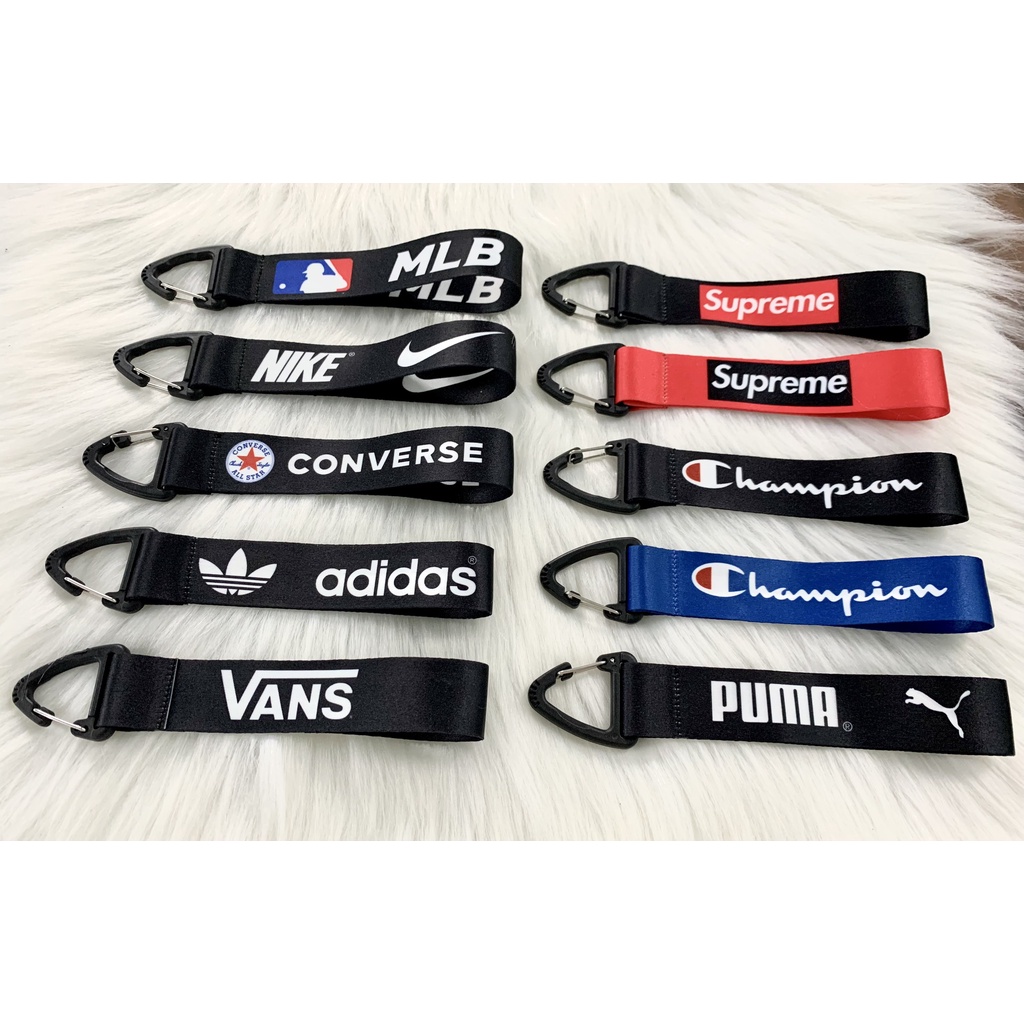 Dây móc khóa in logo Thương Hiệu 2.5cm móc tam giác, Dây Sneaker/ Dây đeo phụ kiện