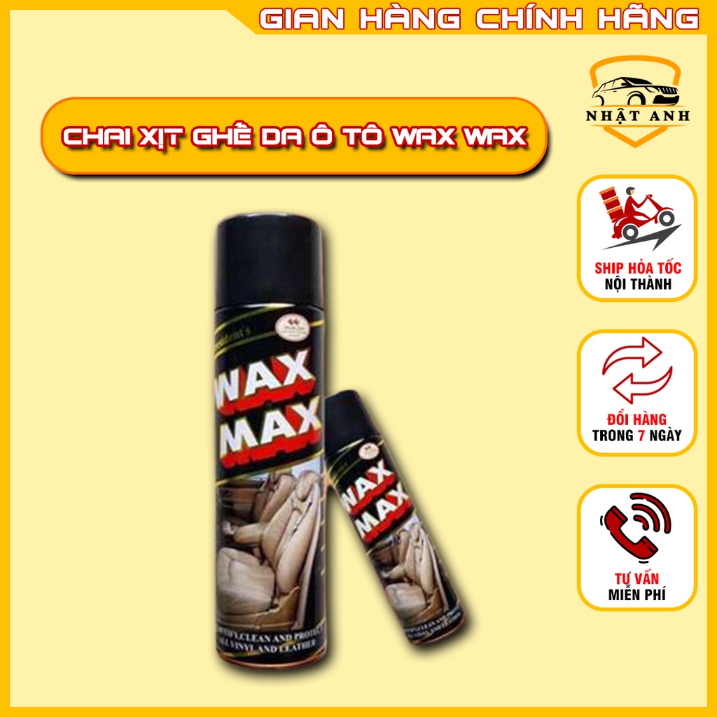 Bình Xịt Làm Sạch Nội Thất Nhật Anh Shop - Chai Xịt Đánh Bóng Ghế Da Ô Tô Wax Wax