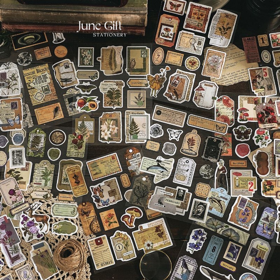 Set 2 tấm sticker Time memories trang trí sổ