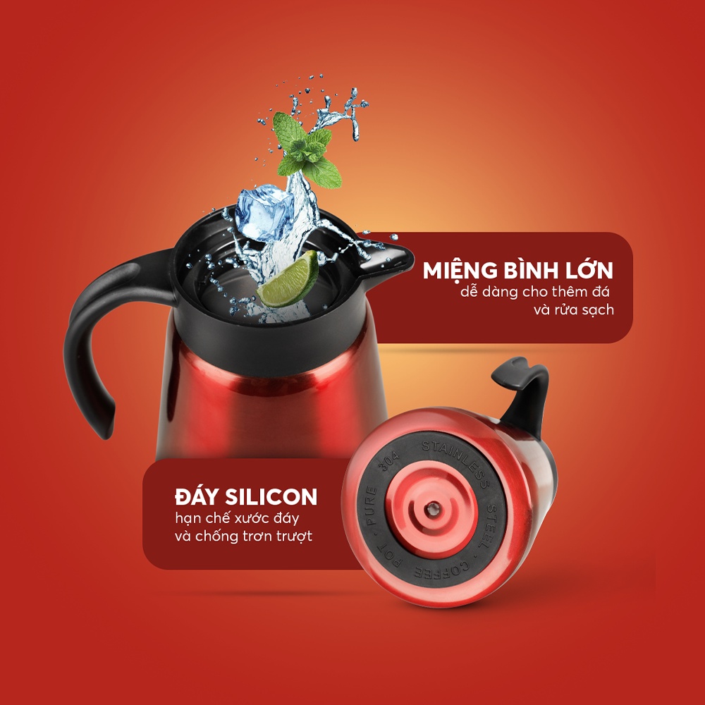 Bình Giữ Nhiệt Gia Đình INOX 304 Elmich EL-8298  - Hàng Chính Hãng