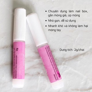 Keo dán móng mini nail box NGHI THẢO 2g