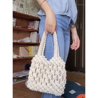 Túi macrame lưới kiểu tote ảnh thật 100%