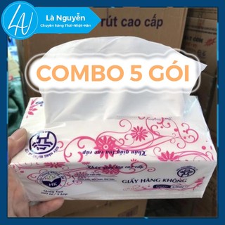 Combo 5 gói khăn giấy rút hk 300 tờ- 3 lớp