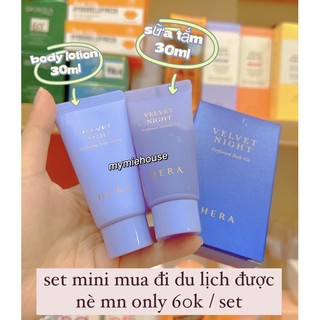 Bộ sữa tắm + lotion body hương nước hoa 30ml hera velvet night perfumed body kit