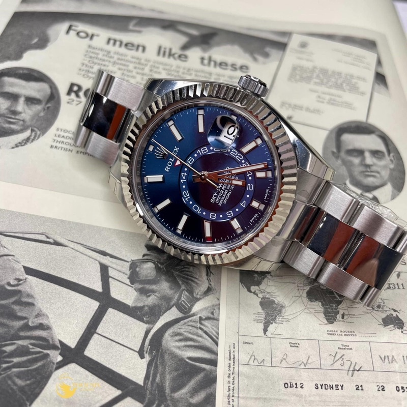 Đồng hồ Rolex nam Sky Dweller size 42mm máy cơ Cal 9001 Thuỵ Sỹ cao cấp