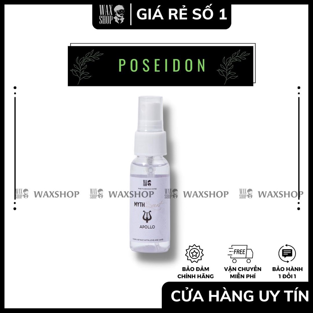 Xịt Thơm Body Mist Poseidon - Myth Scent Cho Nam ⚡Siêu Thơm⚡ Giữ Mùi 12H, Chính Hãng, Nam Tính, Nước Hoa Giá Rẻ - Waxsho