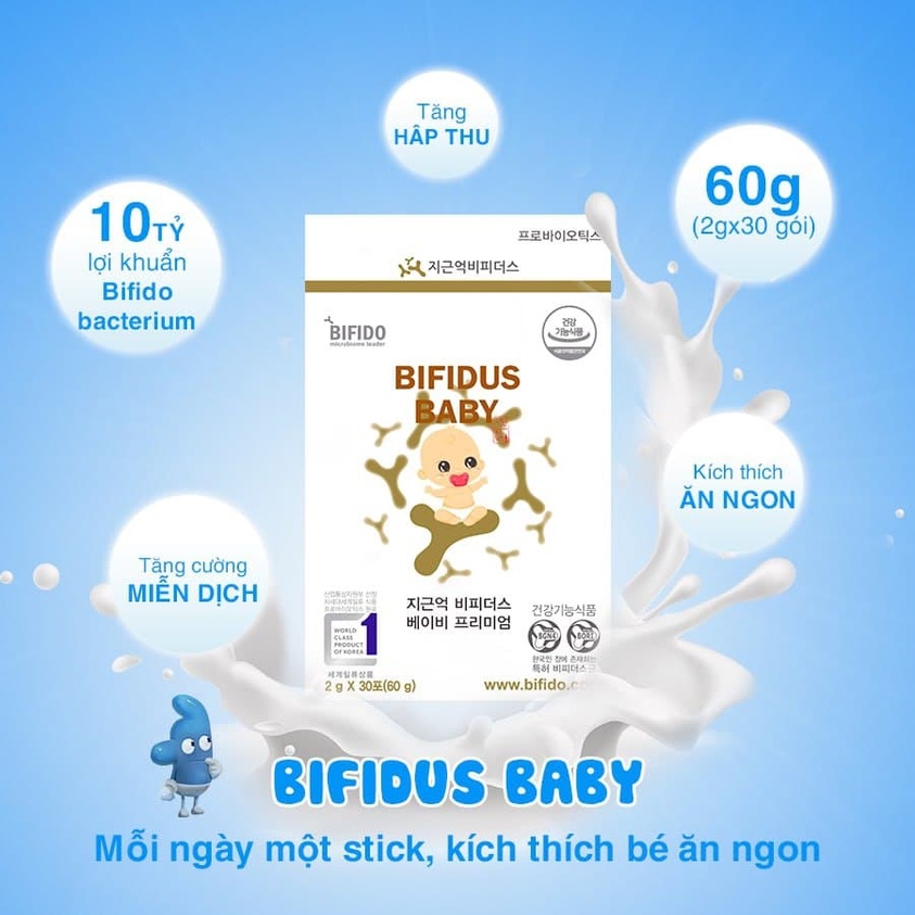 Men Vi Sinh Cho Bé ZIGUNUK BIFIDUS BABY PREMIUM Nhập Khẩu Hàn Quốc Chính