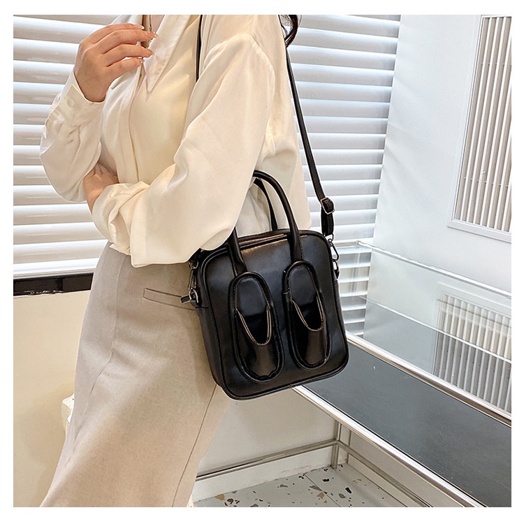 Mischa Túi Đeo Vai Hình Vuông Nhỏ Bằng Da PU Màu Trơn Thời Trang Hàng Mới