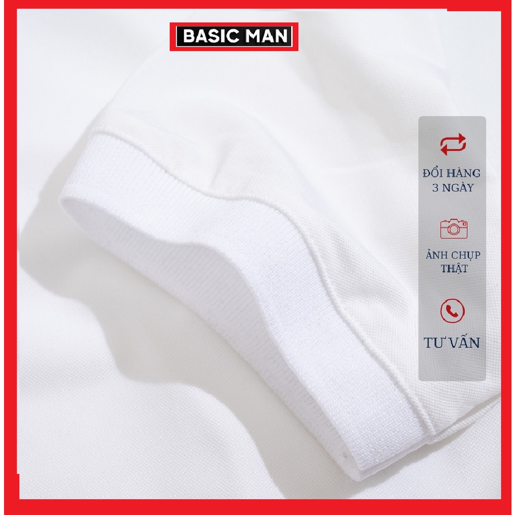 Áo Polo Nam Cổ Bẻ Phối Kẻ Sọc Phong Cách Thời Trang - Polo 06 - BASICMAN