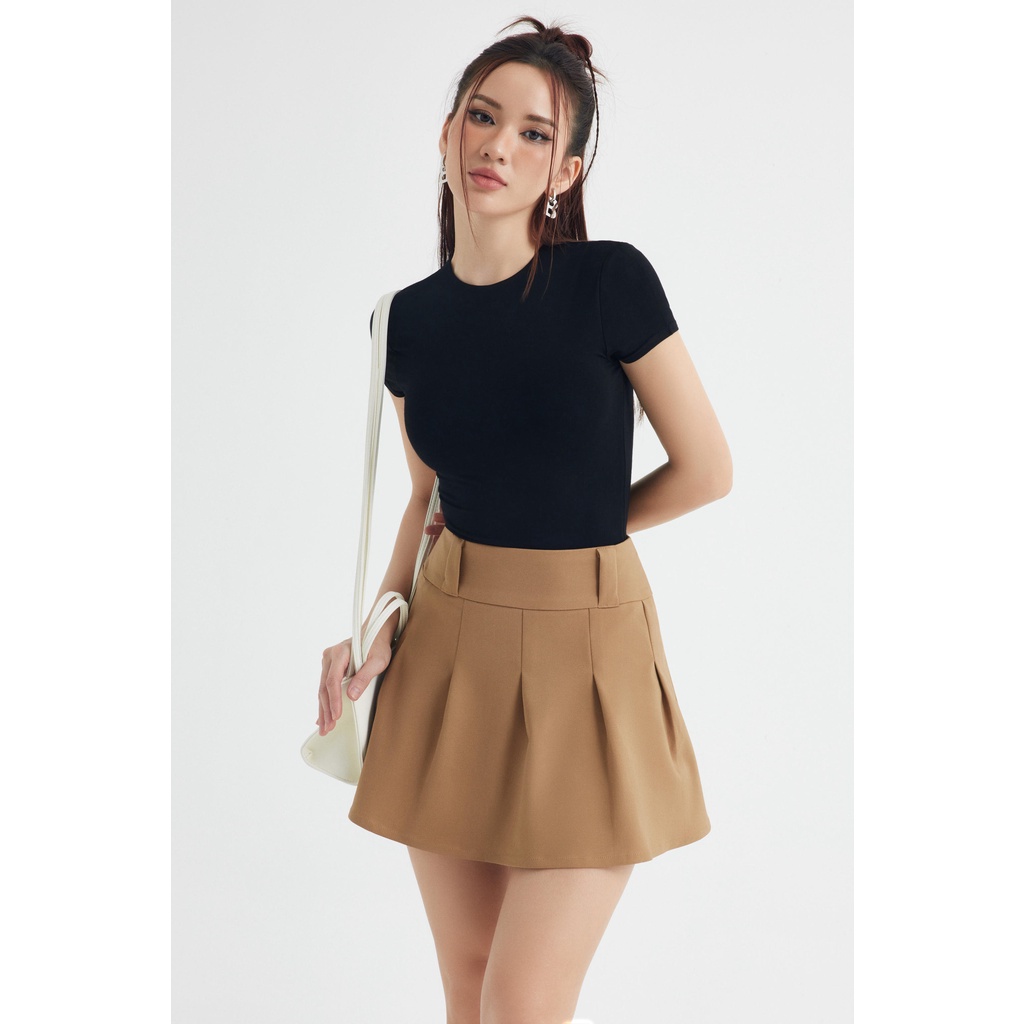 Áo Ngắn Tay Bodysuit Nữ BUSY Thun Rayon 2 Lớp Co Giãn Ôm Sát NTB | BigBuy360 - bigbuy360.vn
