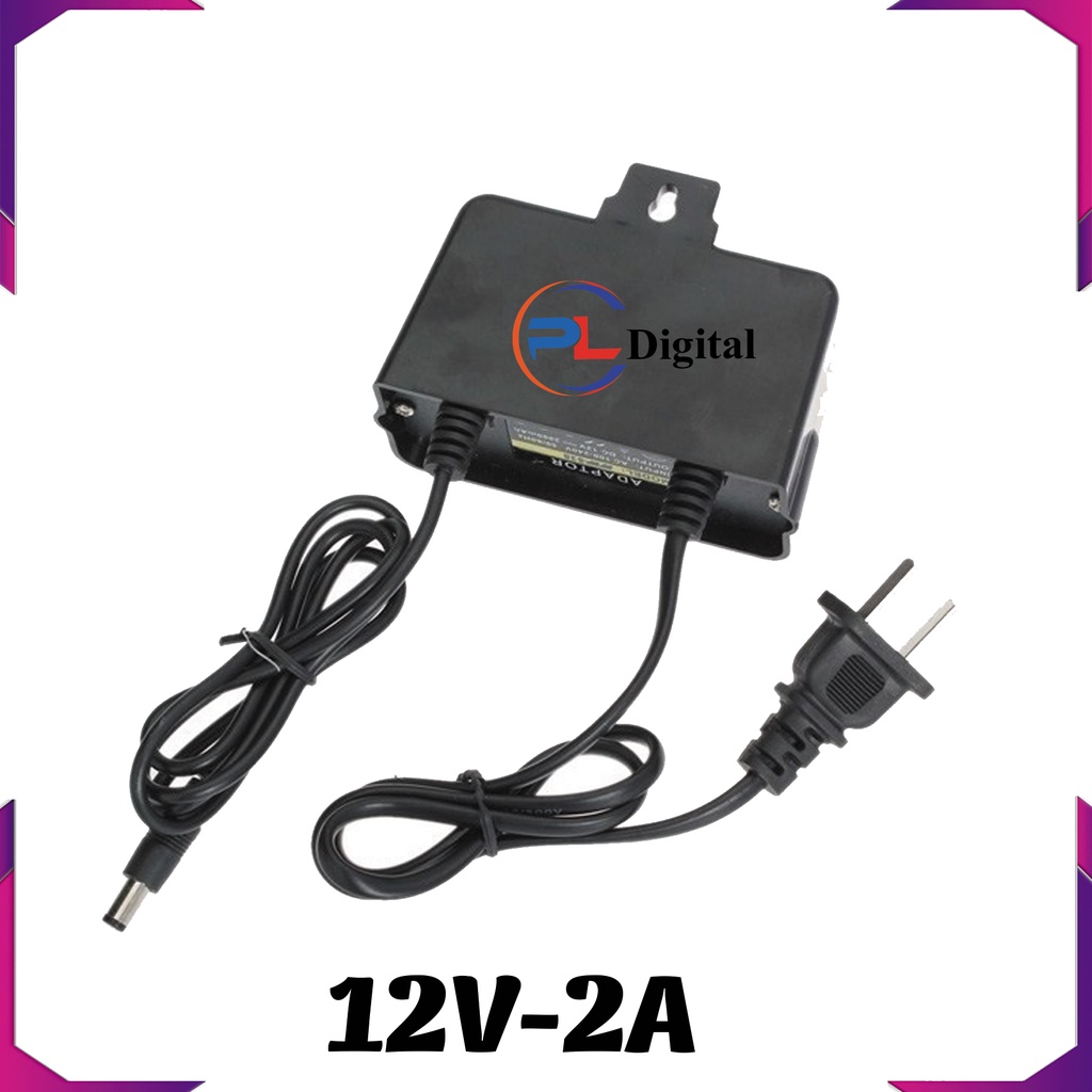 Adapter - Nguồn Móc Treo 12V 2A Dùng Cho Camera Hikvision, Dahua, KBvision, Camera IP, Đèn Led