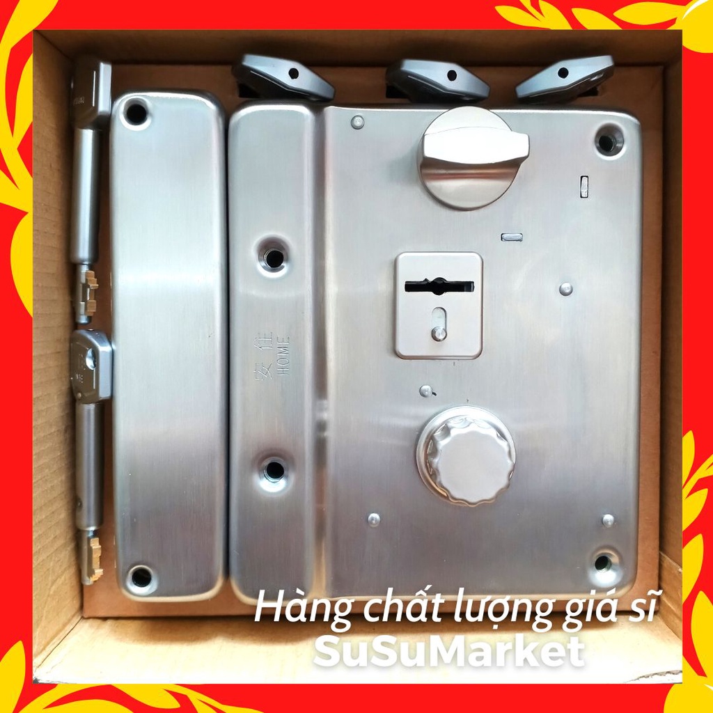 KHOÁ CỔNG HOME NGUYÊN KHỐI INOX 304 [CHÍNH HÃNG ĐÀI LOAN]